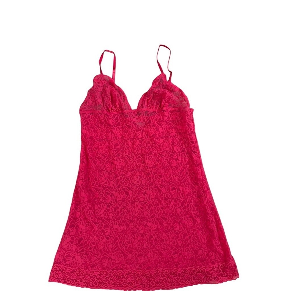 Victoria's Secret Lace Chemise Dress Women XL Pink Floral Adjustable Straps
